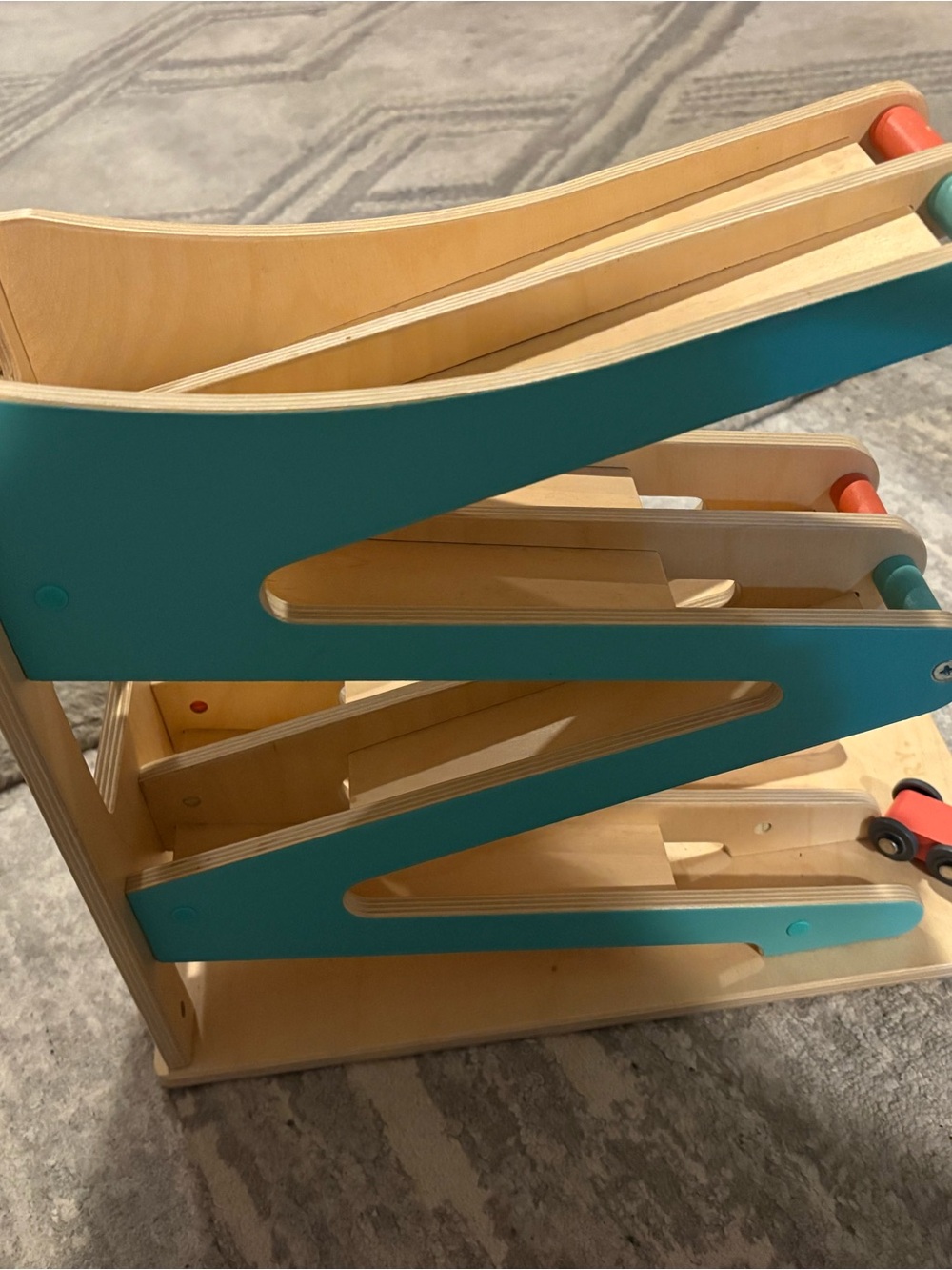 Lovevery race and chase wooden ramp
